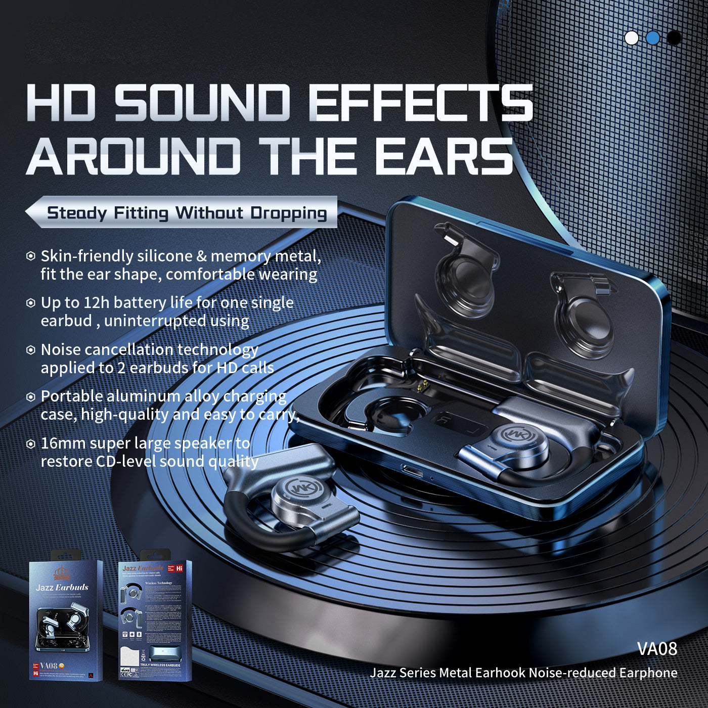 WEKOME VA08 Wireless Bluetooth Headset TWS Noise Reduction Jazz Earbuds Bone Connection Headphones WEKOME VA08 Wireless Bluetooth Headset TWS Noise Reduction Jazz Earbuds Bone Connection Headphones